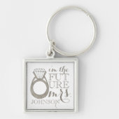 Künftige MRS. Bride-to-be-Diamond-Verlobung Schlüsselanhänger (Vorne)