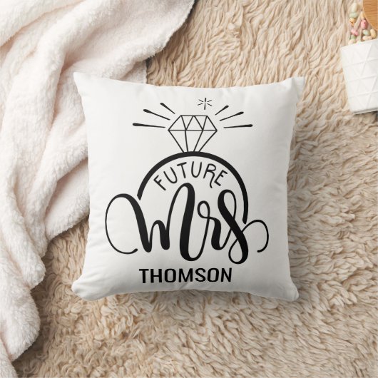 Künftige MRS - Kissen für Personalisierte Verlobun (Decke)