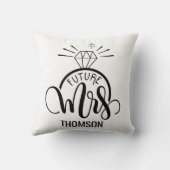 Künftige MRS - Kissen für Personalisierte Verlobun (Rückseite)