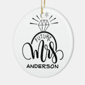 Künftige MRS - Personalisierte Verlobung Keramik Ornament (Links)