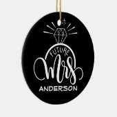 Künftige MRS - Personalisierte Weihnachts-Verlobun Keramik Ornament (Rechts)