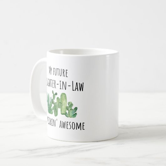 Künftige neue Tochter im Rechtswesen Kaffeetasse (Vorderseite Links)