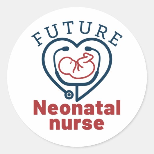 Künftige Neugeborenenkrankheit Runder Aufkleber (Vorderseite)