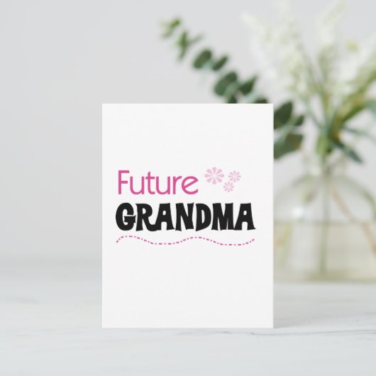 Künftige Oma Tshirts und Geschenke Postkarte (Stehend Vorderseite)