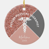 Künftige Physiotherapeutische Rose Gold kundenspez Keramik Ornament (Hinten)