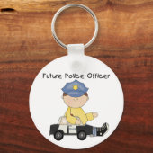 Künftige Polizeibeamte - Tshirts und Geschenke Schlüsselanhänger (Vorderseite)
