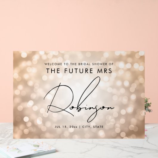 KÜNFTIGE PRS. Brautparty Begrüßungsleuchten aus Ku Acrylschild (Hochzeit)