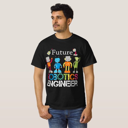 Künftige Robotik-Roboter für Jungen und Mädchen T-Shirt (Vorne ganz)