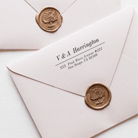 Künftige Rücksendeadresse Selbstfarbige Briefmarke Permastempel