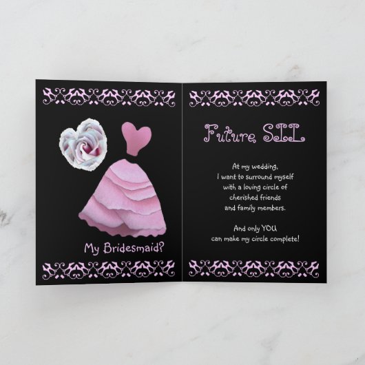 Künftige Schwiegermutter Blue Dress Heart Einladung (Innenseite)