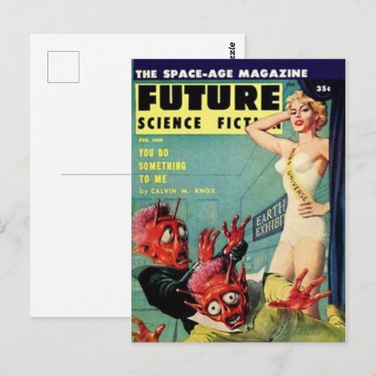 Künftige Science Fiction Postkarte (Vorne/Hinten)