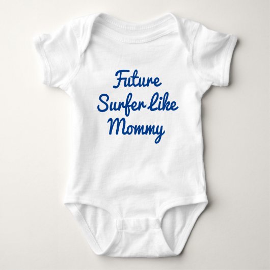 Künftige Surfer wie Mommy Baby Bodysuit Baby Strampler (Vorderseite)