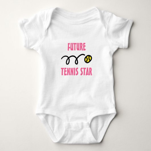 Künftige Tennisstar-Babyausstattung | niedlicher K Baby Strampler (Vorderseite)