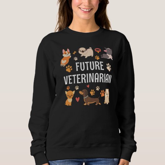 Künftige Tierärzte Tierärzte Sweatshirt (Vorderseite)