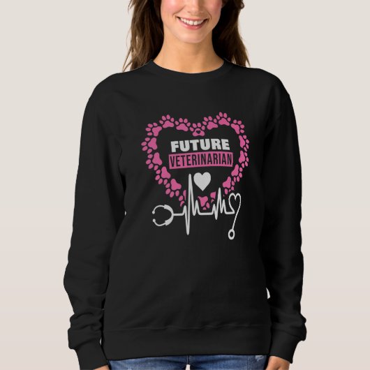 Künftige Tierärzte Tierärzte Sweatshirt (Vorderseite)