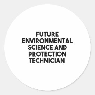 Künftige Umweltwissenschaften und Schutztechnologi Runder Aufkleber