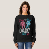 Künftige Vater Rosa oder Blue Daddy Lieben Sie Ges Sweatshirt (Vorne ganz)