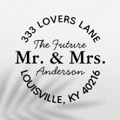 Künftige Verlobung Runde Rücksendeadresse Permastempel