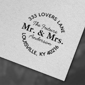 Künftige Verlobung Runde Rücksendeadresse Permastempel