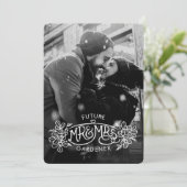 Künftige Verlobung von Mr. & Mrs. Einladung (Stehend Vorderseite)