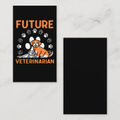 Künftige Veterinärstudentin Vet Tech Pet Lover Visitenkarte (Vorne/Hinten)