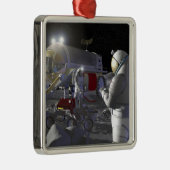 Künftige Weltraumforschungsmissionen 11 Silbernes Ornament (Rechts)