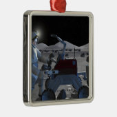 Künftige Weltraumforschungsmissionen 7 Silbernes Ornament (Rechts)
