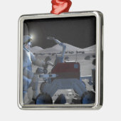 Künftige Weltraumforschungsmissionen 7 Silbernes Ornament (Links)
