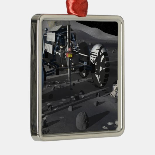 Künftige Weltraumforschungsmissionen Silbernes Ornament (Rechts)