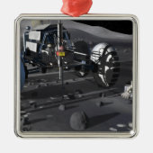 Künftige Weltraumforschungsmissionen Silbernes Ornament (Vorne)