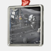 Künftige Weltraumforschungsmissionen Silbernes Ornament (Links)