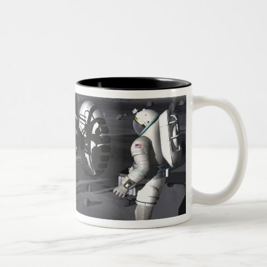 Künftige Weltraumforschungsmissionen Zweifarbige Tasse (Rechts)