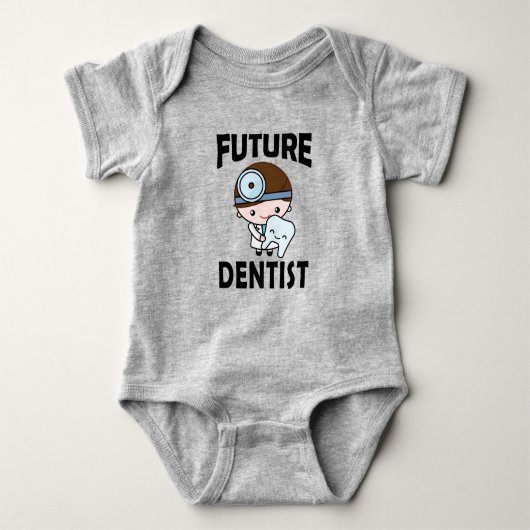 Künftige Zahnärzte Niedliche Jungen Baby Strampler (Vorderseite)