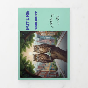 KÜNFTIGE ZOOLOGISTIN KOMMEN BALD GUT DREIFACH GEFALTETE KARTE