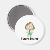 künftiger Arzt (Mädchen) Magnet (Vorderseite/Rückseite)