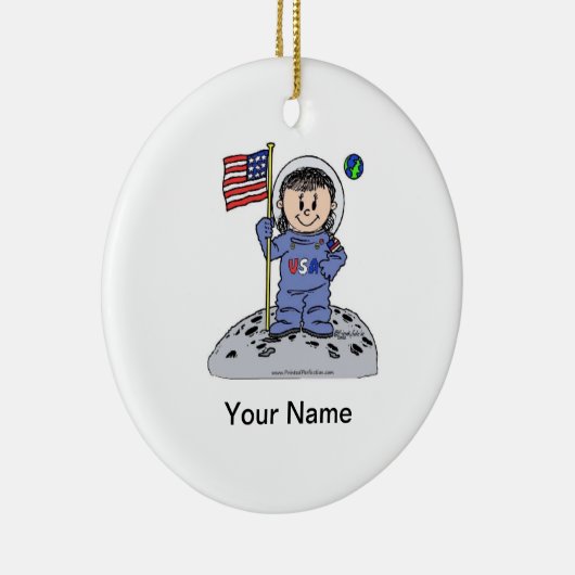 Künftiger Astronaut - Frauen Keramikornament (Rechts)