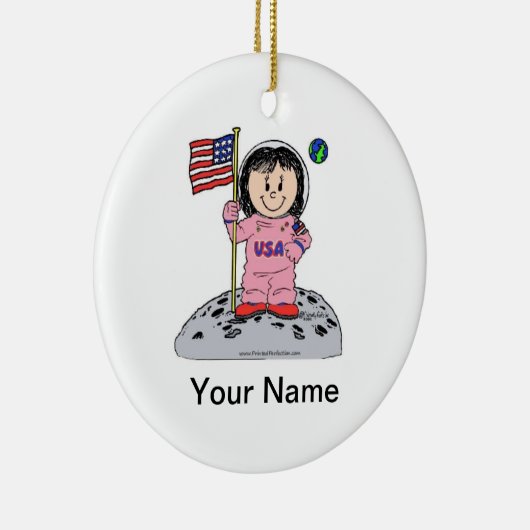 Künftiger Astronaut - Frauen, rosa Keramikornament (Rechts)