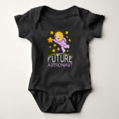 Künftiger Astronaut mit Planeten-Funny-Geschenk fü Baby Strampler (Vorderseite)