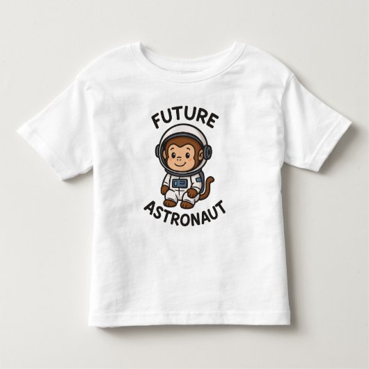 Künftiger Astronaut - Niedlicher Weltraumaffe Kleinkind T-shirt (Vorderseite)