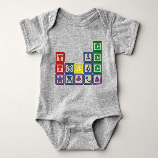 Künftiger Biologe's Blocks Baby Bodysuit Baby Strampler (Vorderseite)