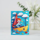Künftiger Boat Builder Dream for Kids Feiertagspostkarte (Stehend Vorderseite)