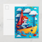 Künftiger Boat Builder Dream for Kids Feiertagspostkarte (Vorne/Hinten)