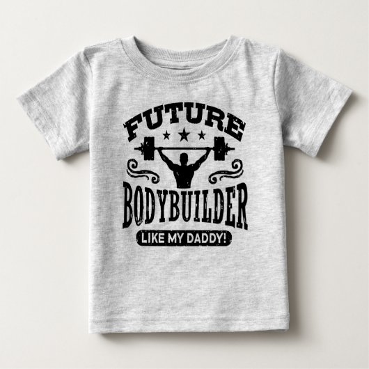 Künftiger Bodybuilder wie mein Vater Baby T-shirt (Vorderseite)