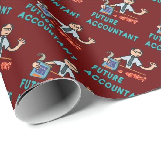 Künftiger Buchhalter Geschenkpapier (Rolleneckpunkt)
