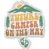 Künftiger Camper unterwegs Aufkleber (Vorderseite)
