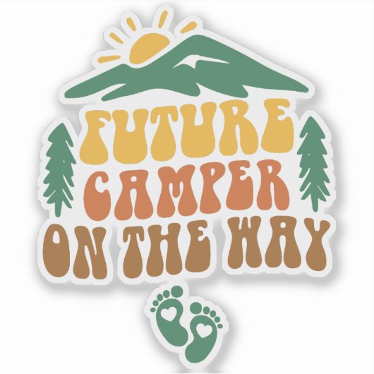 Künftiger Camper unterwegs Aufkleber (Vorderseite)