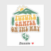 Künftiger Camper unterwegs Aufkleber (Blatt)