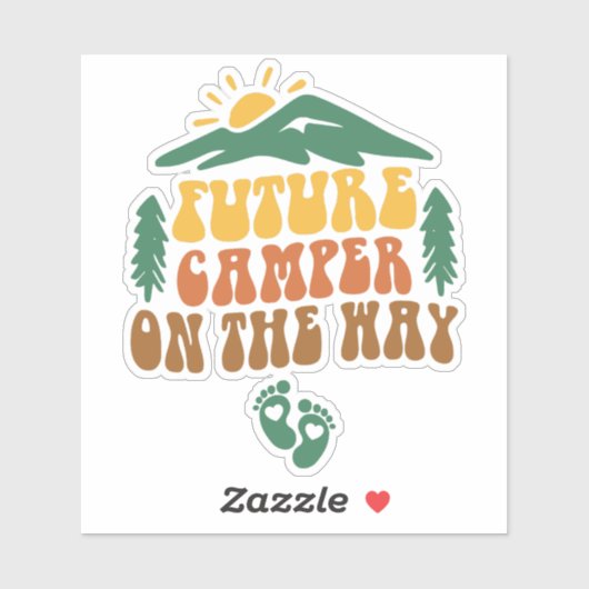 Künftiger Camper unterwegs Aufkleber (Blatt)