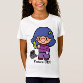 Künftiger CEO / Buchhalter / Mogul Girl mit Comput T-Shirt (Vorderseite)