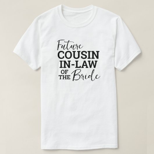 Künftiger Cousin im Recht der Braut WV Hochzeit T-Shirt (Design vorne)